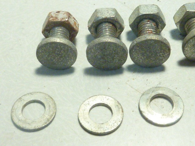 tète ronde méplat 6 vis bolt screw acier  vintage