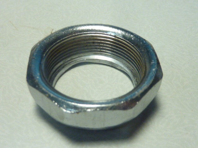 NOS haut de fourche contre écrou chromé 25 mm vintage ancien stock