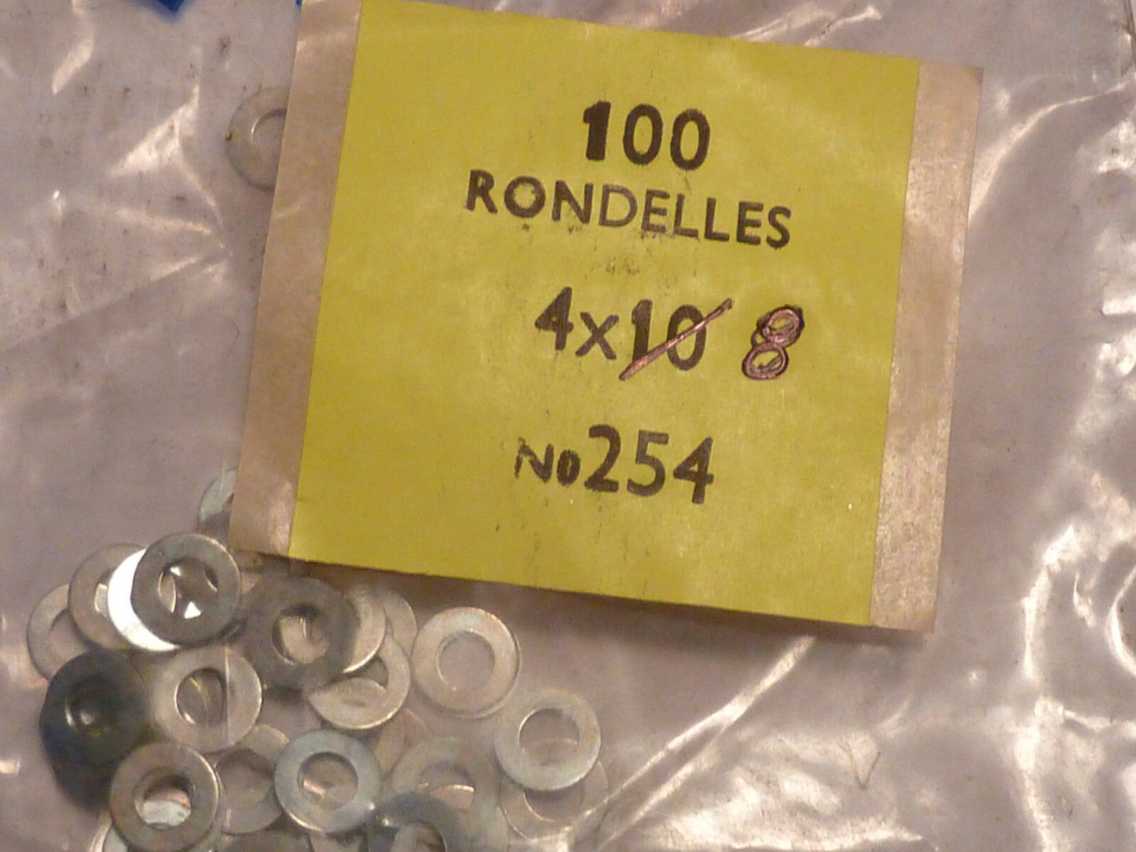 ✨ Lot 100 Rondelles Plates – Algi – 4x8 mm – Acier – 0,8 mm – NOS 🚲