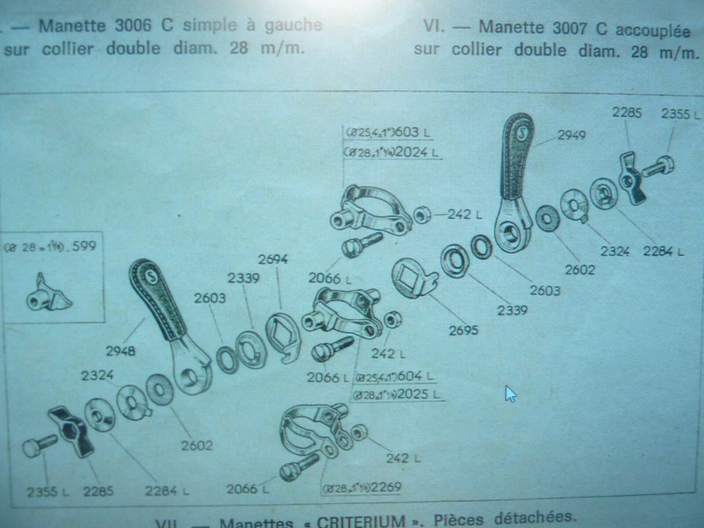 ✨ NOS Levier de Vitesses Simplex 2948 – Criterium Shifter – Vélo Vintage ✨