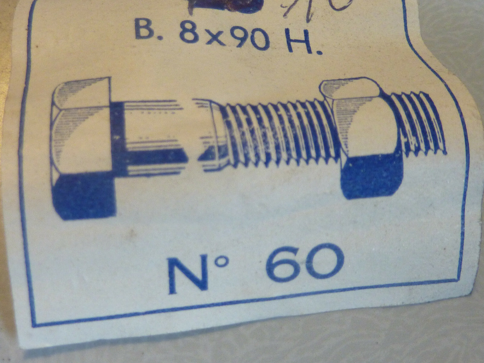 NOS 1 boulon grand Axe de béquille diamètre 8mm x 90 mm cyclos motobécane 8x90