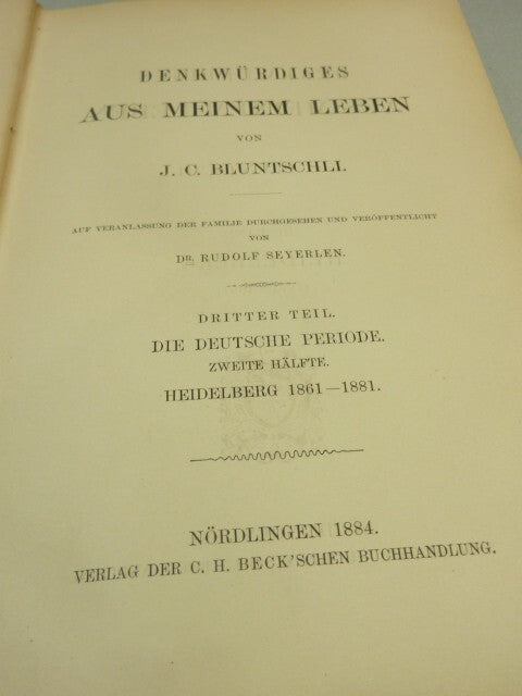 Denkwürdiges aus meinem Leben (vollständig in 3 Bänden)