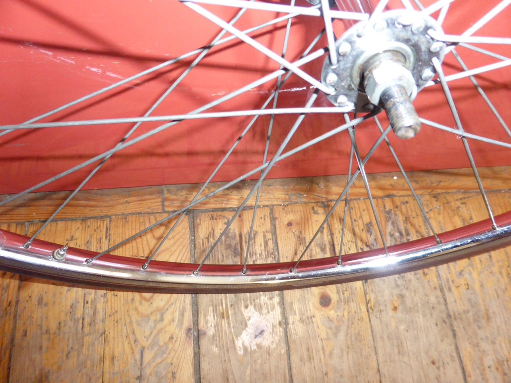 ✨NOS Roue avant velo vintage 650A (590) – 1975 – jante chromée - pneu Michelin✨