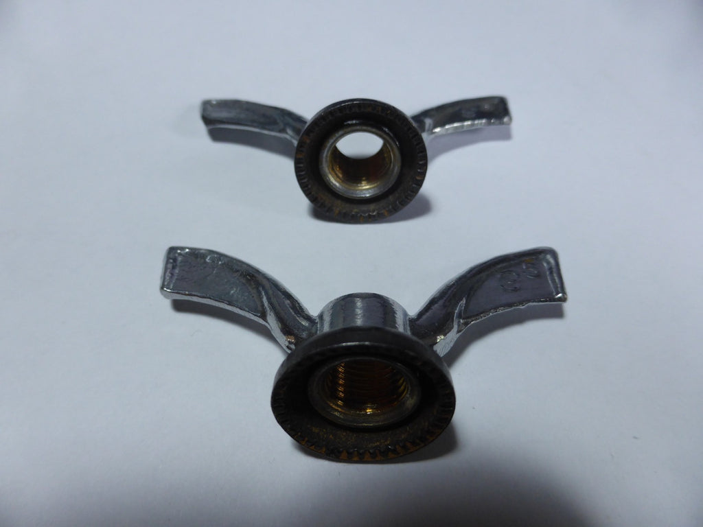 NOS 2 anciens Ecrous Papillon SOVA Velo Ancien Set Wing Nuts Brass 9.5 vintage