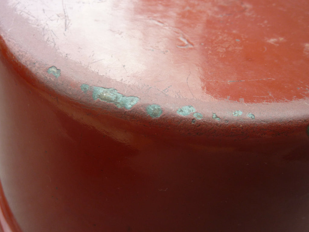 Ancienne casserole faitout émaillé charlotte vintage art deco