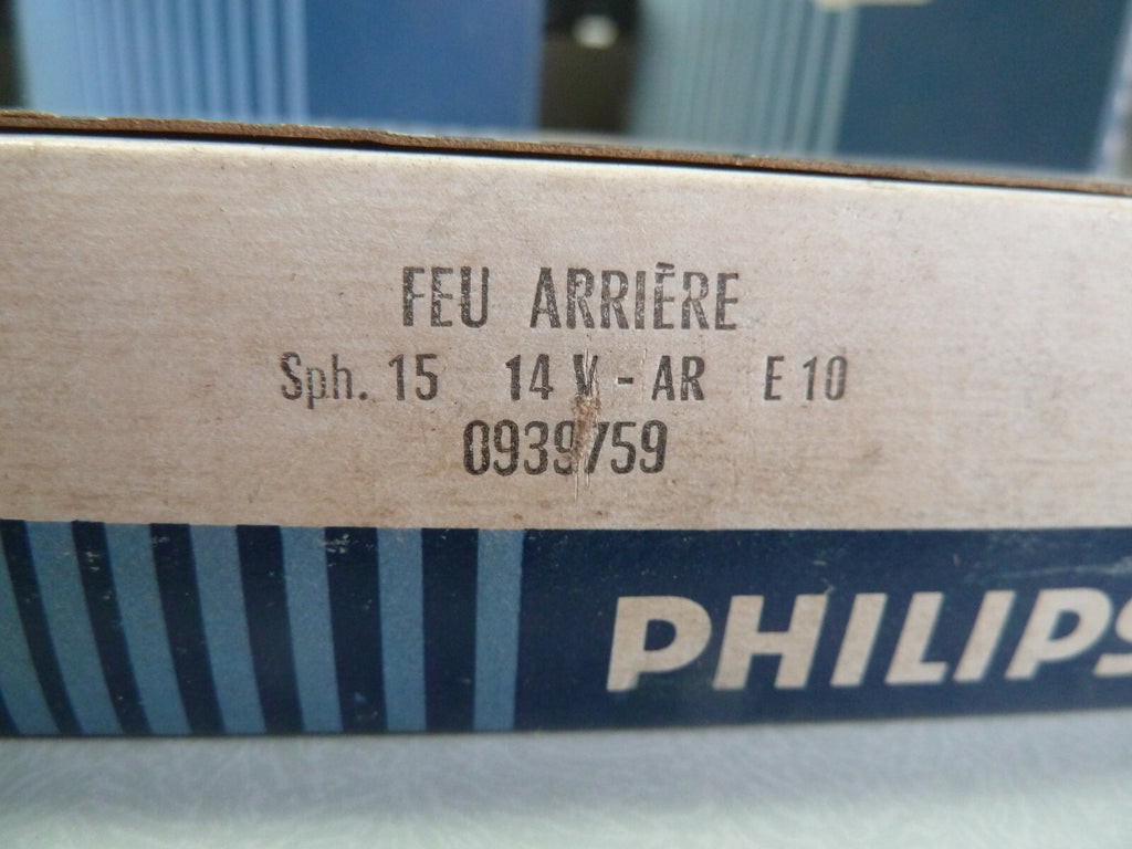 NOS OLD FRANCE PHILIPS 14V SPH 15 E10 AMPOULE FEU AR LIGHTING solex