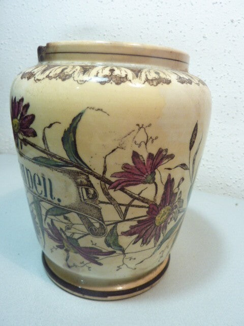 Vase pot a orge céramique faïence A. H. ANNABURG  graupen GERMANY -  1874 - 1923