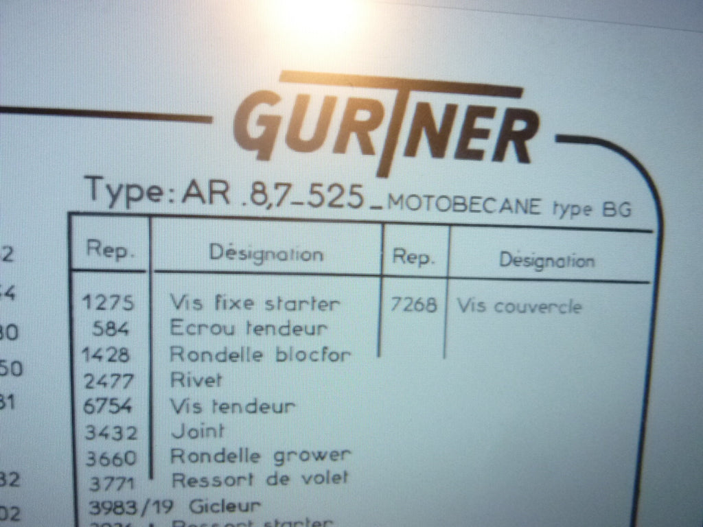 ✨ NOS Original Joint carburateur Gurtner 4763 -11,7 - 24 mm neuf ancien stock✨
