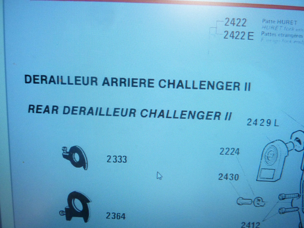 NOS vis cale serrage cable ref 2430L huret dérailleur success challenger