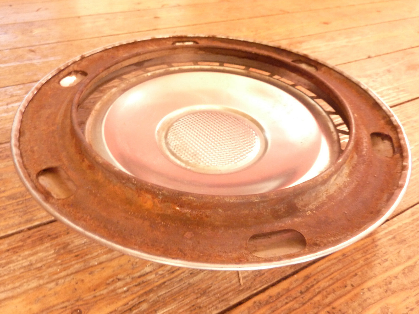 1 anciens vintage ENJOLIVEUR DE ROUE chromé 275 mm