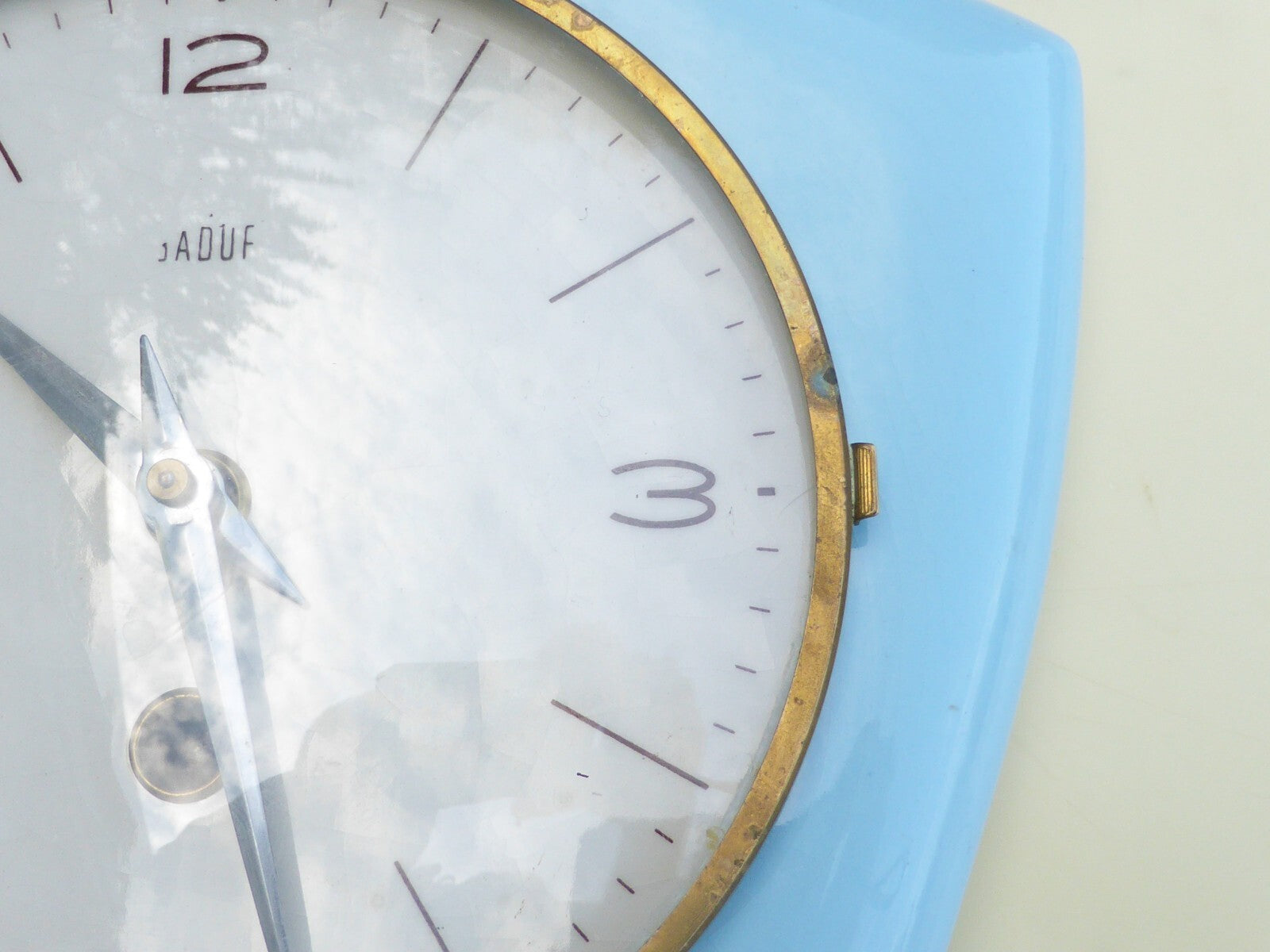 Montre horloge Pendule murale Vintage en céramique Bleu