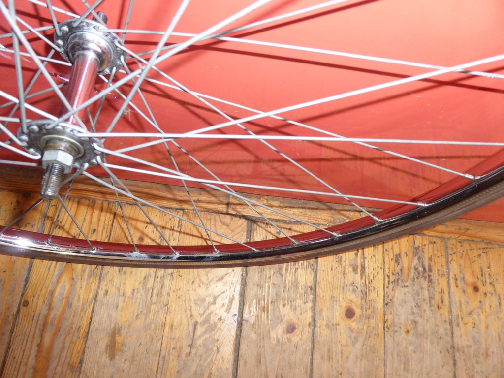 ✨NOS Roue avant velo vintage 650A (590) – 1975 – jante chromée - pneu Michelin✨