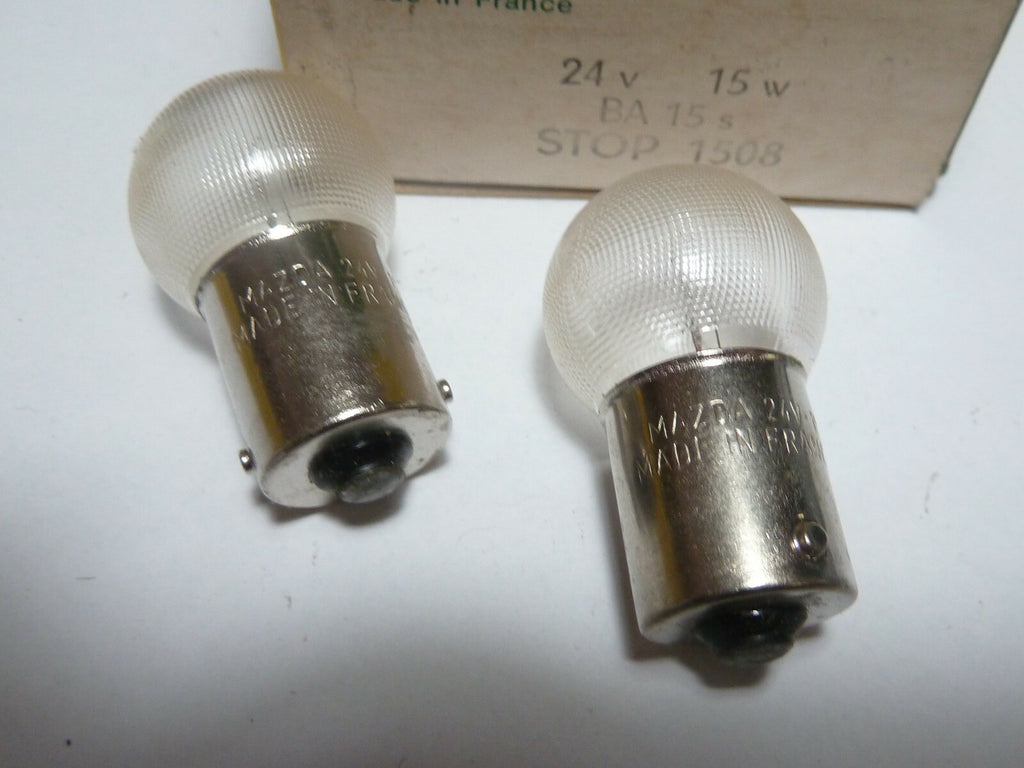 2 Ampoule MAZDA 24V 15W BA15s  ancien stock 24 V 15 W BA 15 s