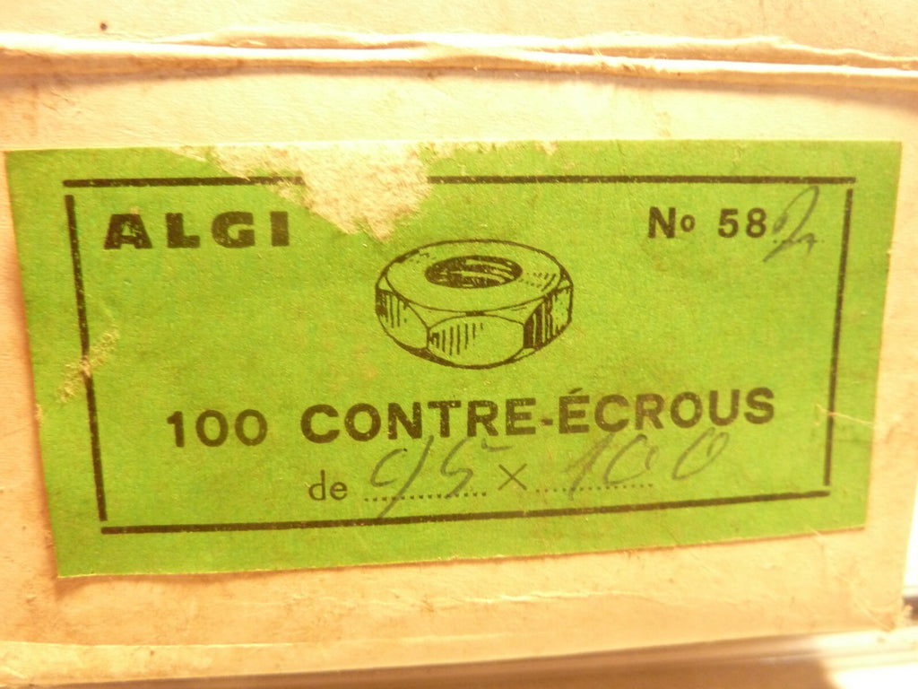 ✨ NOS Ancien stock – 2 Contre-écrous de moyeu Algi – 9,5 x 100 – Vélo vintage ✨