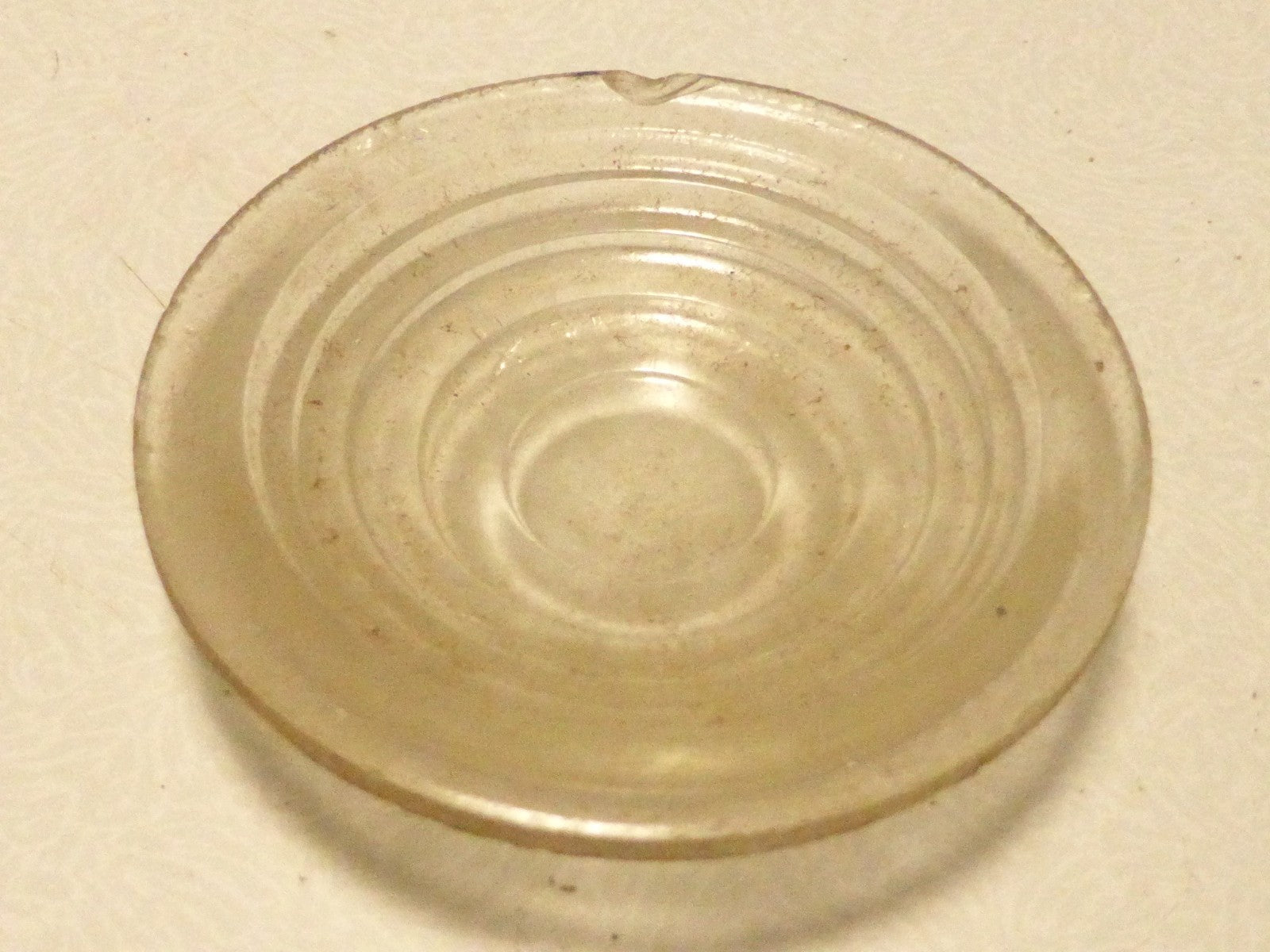Ancien Cabochon en verre transparent SCINTEX 50 mm Ø velo moto auto tacot