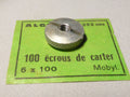 ✨ NOS Vintage ALGI 1 Molette  Écrou Carter 6x100 Mobylette Ancien Stock✨