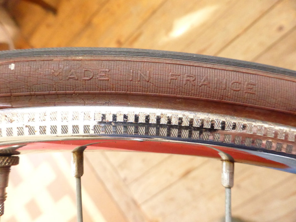 ✨NOS Roue avant velo vintage 650A (590) – 1975 – jante chromée - pneu Michelin✨