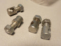 NOS 4 anciennes SERRE TRINGLE  L 19.2 X 8 X D 5 mm POUR TRINGLE DE 5 mm VINTAGE