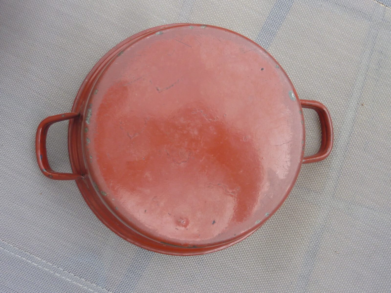Ancienne casserole faitout émaillé charlotte vintage art deco