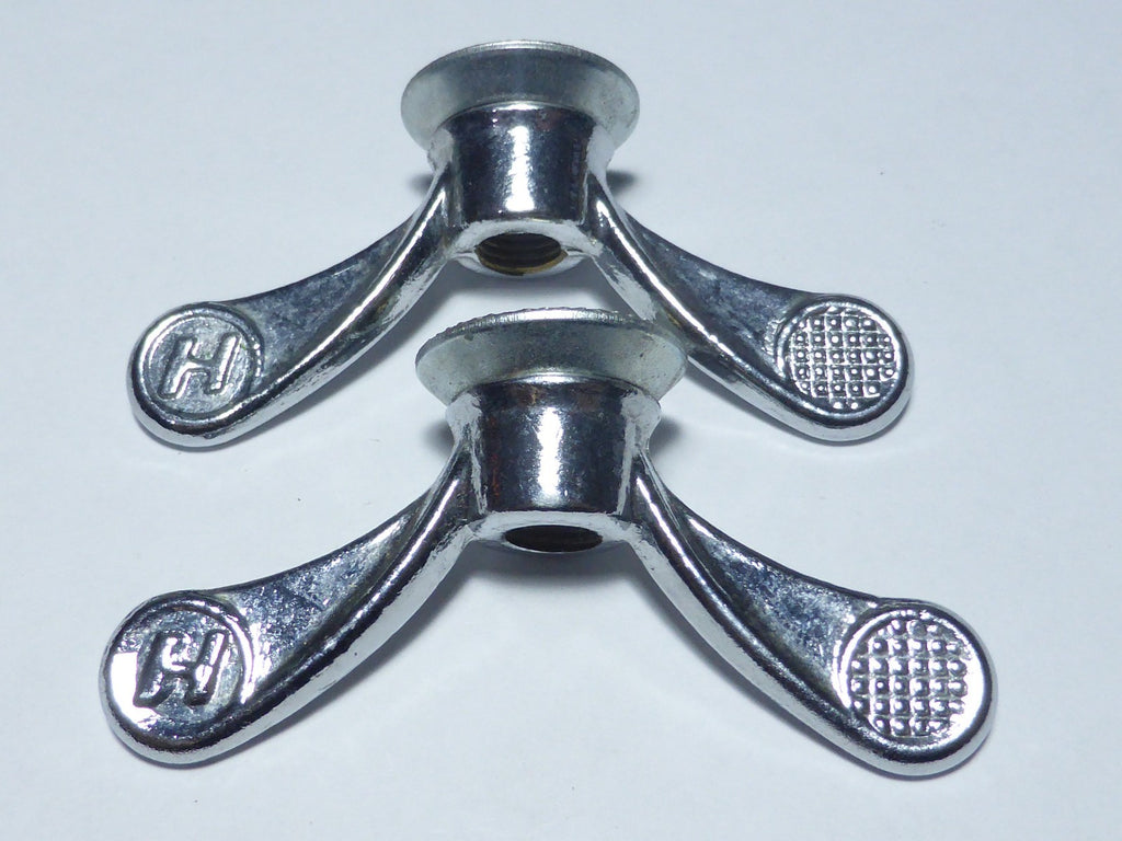 ✨NOS Neu 2 Écrous Papillon Vélo Ancien laiton Huret Wing Nuts 9.5 mm Vintage✨