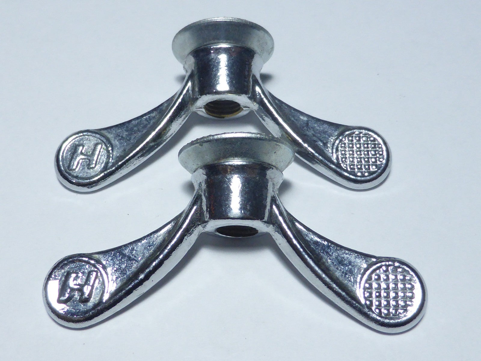 ✨NOS Neu 2 Écrous Papillon Vélo Ancien laiton Huret Wing Nuts 9.5 mm Vintage✨