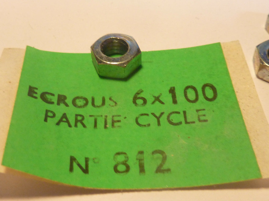 ✨NOS ancien stock Algi 8 Ecrous M6x100 motobecane peugeot Cyclo MBK 6x100✨
