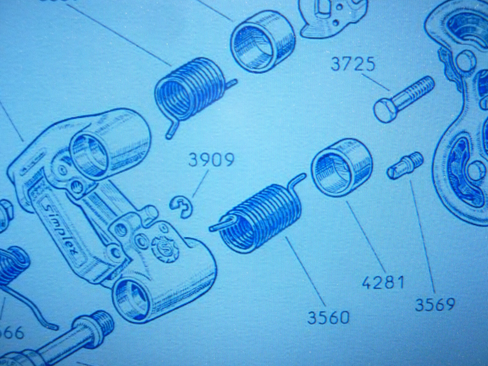 SIMPLEX SLJ Rear Derailleur Spring 3560 NOS 1 Ressort Dérailleur Arrière Vintage