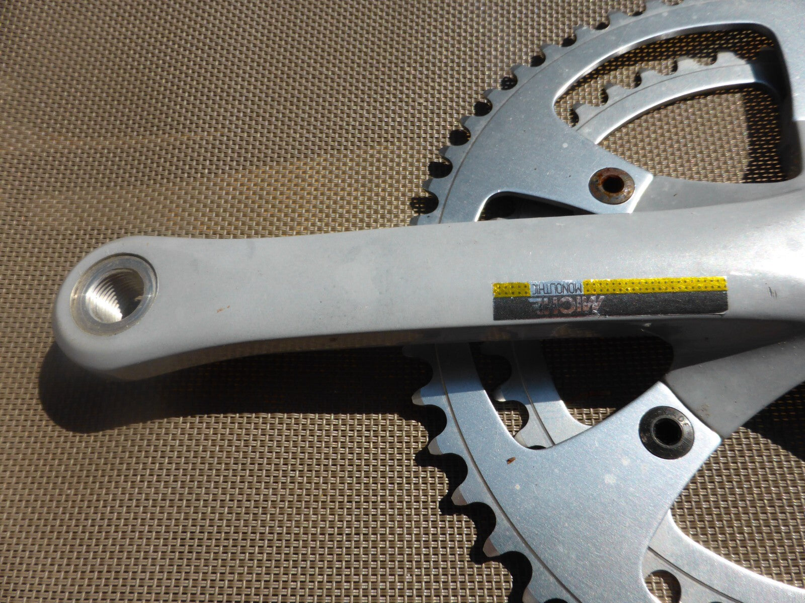 NOS Miche Monolithic Bicycle Crankset Double chainring 52-42