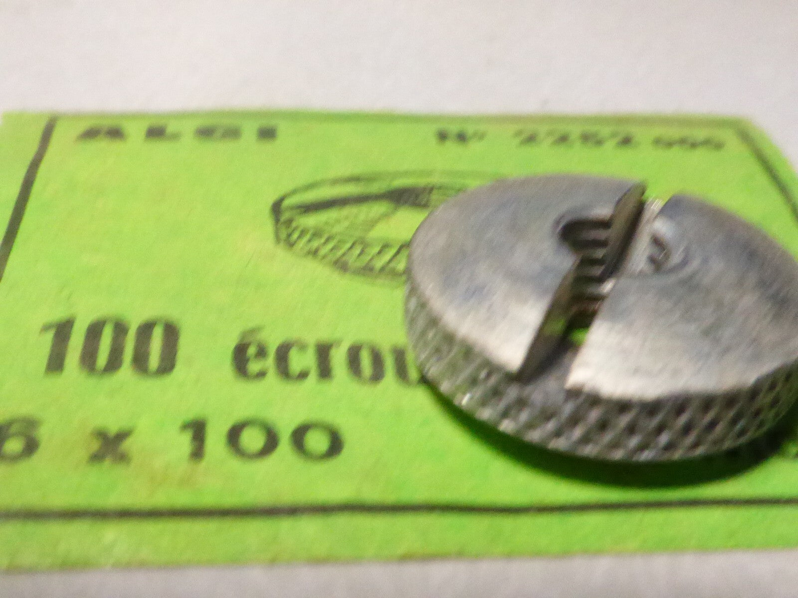 ✨ NOS Vintage ALGI 1 Molette  Écrou Carter 6x100 Mobylette Ancien Stock✨