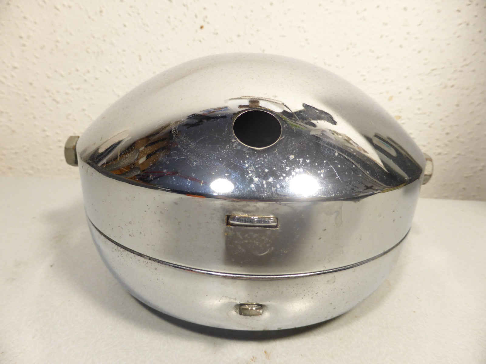 ✨ Ancien  phare rond chromé Ø 142   Motobecane  PEUGEOT   cyclomoteur mobylette✨