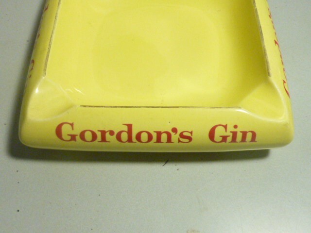 Antique Grand cendrier porte savon ramasse monnaie vintage Gordon's Gin Gien