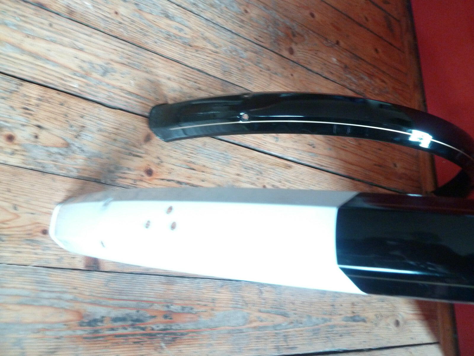 vintage Paire Garde-Boue Garde-Boue noir blanc liseré doré Vélo type ville