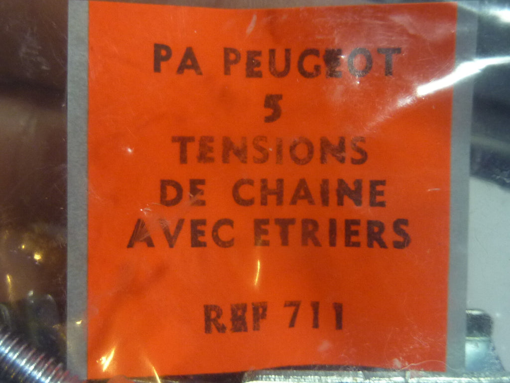 NOS Algi  lot anciens 2 Tendeur de Chaine M6x100 Peugeot selon photo trou 11 mm
