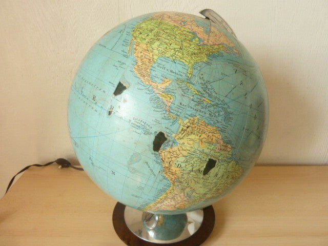 ANCIEN GRAND GLOBE TERRESTRE MAPPEMONDE COLUMBUS ERDGLOBUS BERLIN