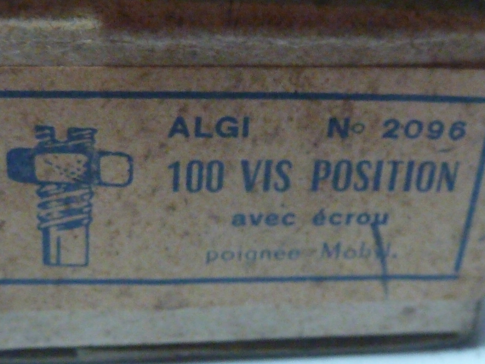 ✨NOS Vintage ALGI Vis Sans Tête + Écrou M5x0.80 Poignée Vélomoteur Mobylette ✨