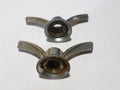 2 anciens Ecrous Papillon Velo Ancien Set Wing Nuts Brass 9.5 mm vintage VIC