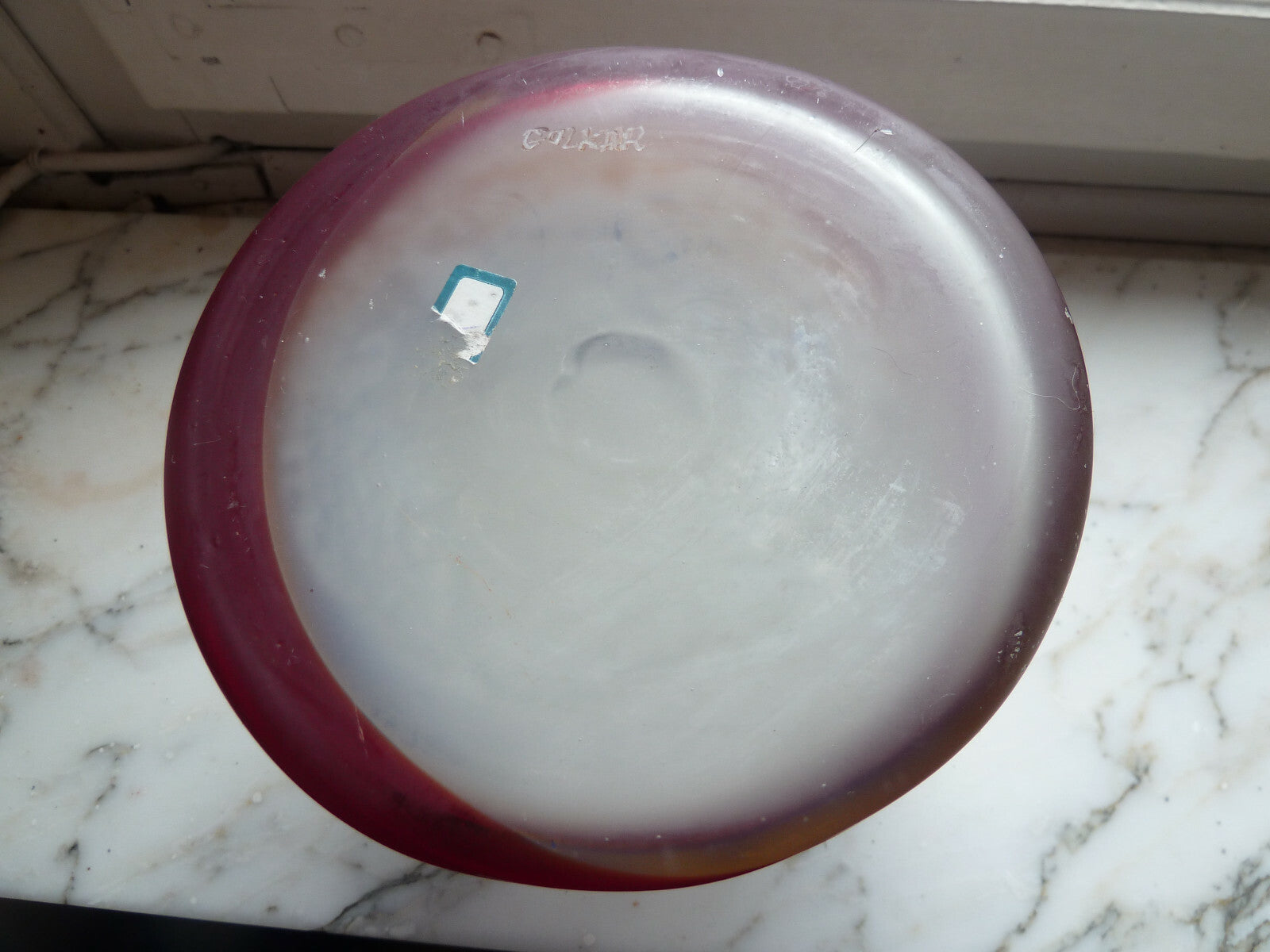 Perses verrerie Golkar Glass  2 pièce bouteille et vase signée verre soufllé