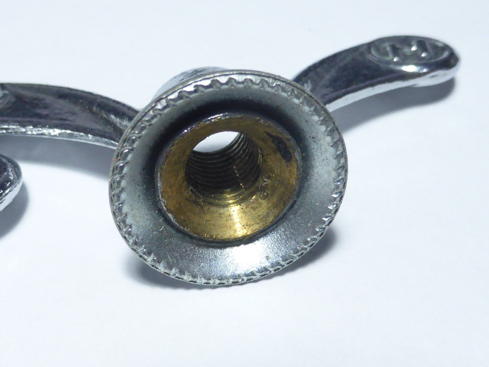 ✨NOS Neu 2 Écrous Papillon Vélo Ancien laiton Huret Wing Nuts 9.5 mm Vintage✨