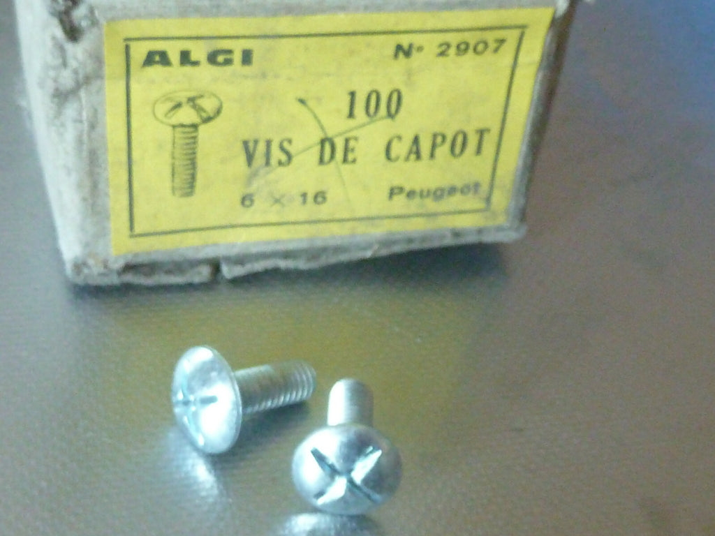 ✨ Ancien stock / NOS –  2 Vis de carter Peugeot Algi cruciforme – Vintage ✨