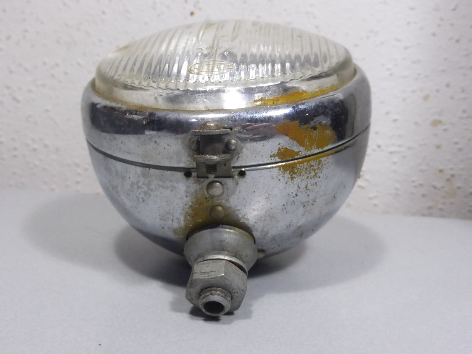 Ancien Phare Feu Arrière chromé HELLA 2-22865 Vintage Moto Mobylette Ø 107mm