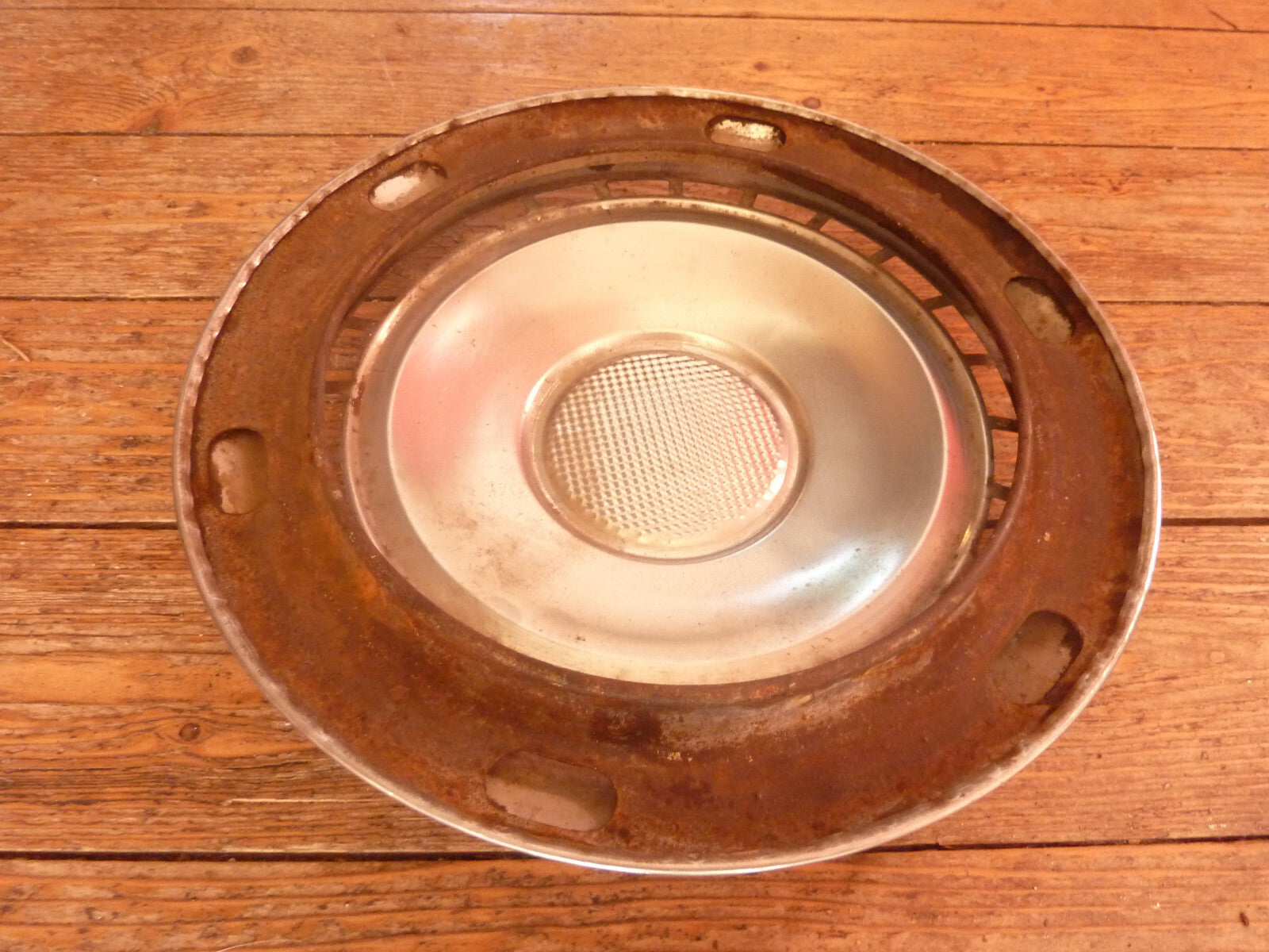 1 anciens vintage ENJOLIVEUR DE ROUE chromé 275 mm