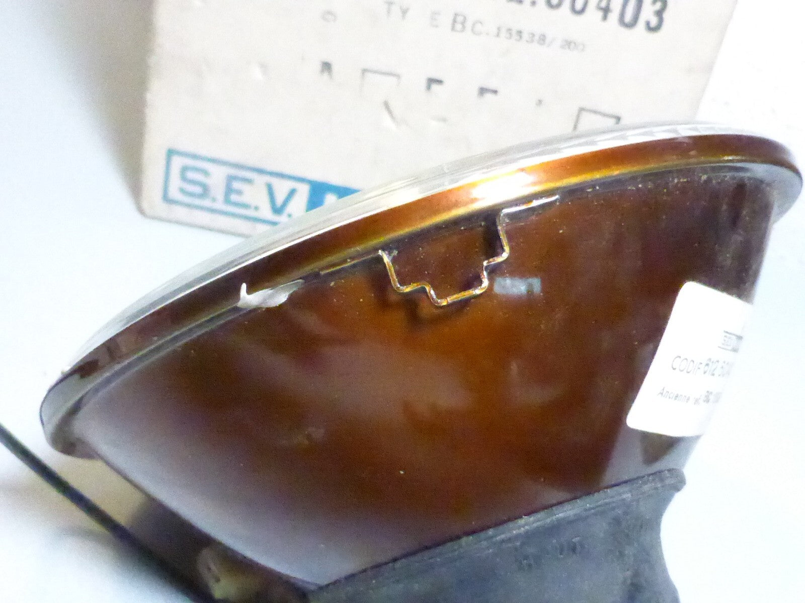 MARCHAL Optique de Phare Iode 143mm Réf 612 60403 NOS Neuf Époque
