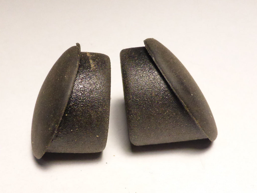 NOS vintage 2 embout HANDLEBAR END PLUGS  Bouchon de guidon noir oblique