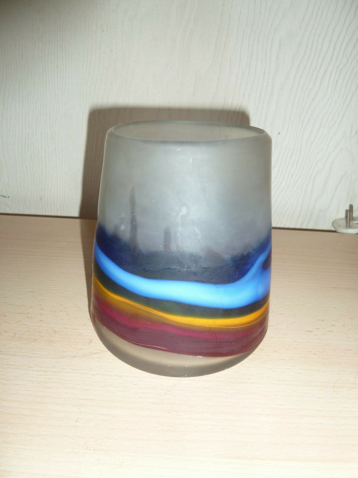 Perses verrerie Golkar Glass  2 pièce bouteille et vase signée verre soufllé