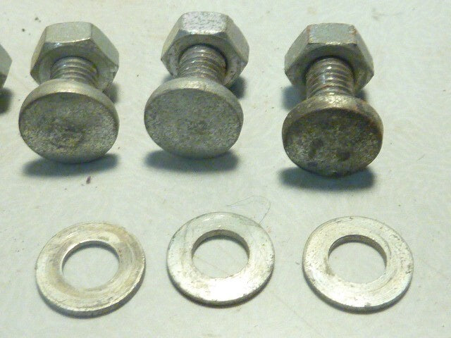 tète ronde méplat 6 vis bolt screw acier  vintage