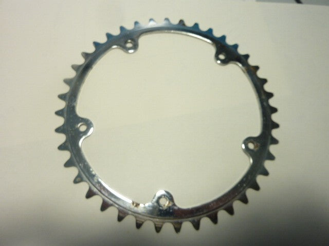 vintage CHAINRING  - 40 - Plateau acier chromé trous de Ø 5 mm