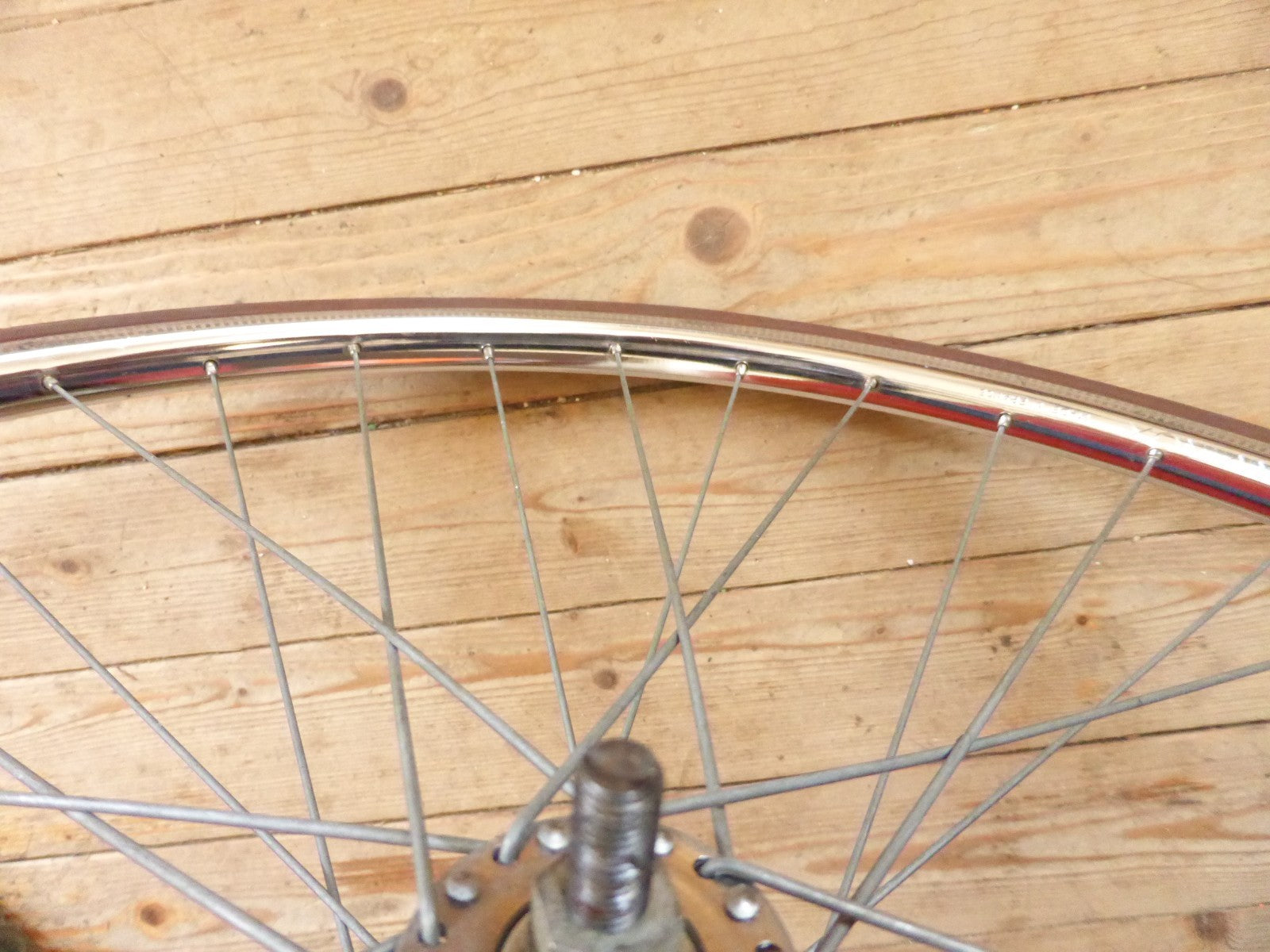 ✨NOS Roue avant velo vintage 650A (590) – 1975 – jante chromée - pneu Michelin✨