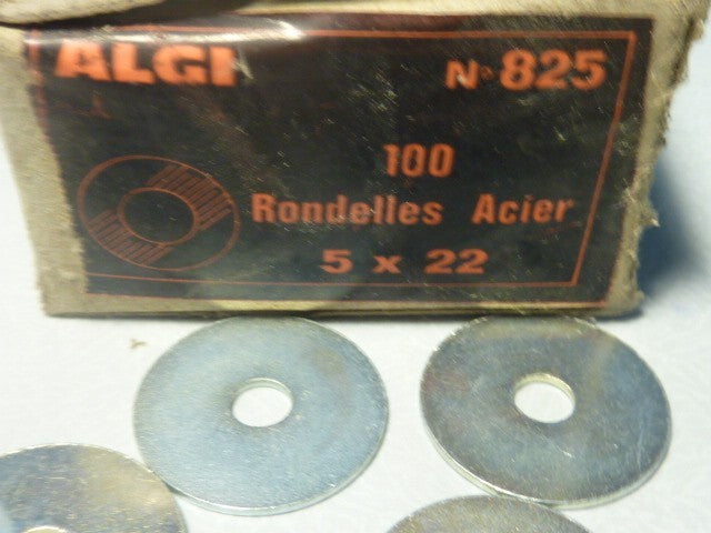 ✨ Lot de 6 Rondelles ALGI 5x22 – Vélo / Cyclo Vintage – Ancien Stock NOS 🚲✨