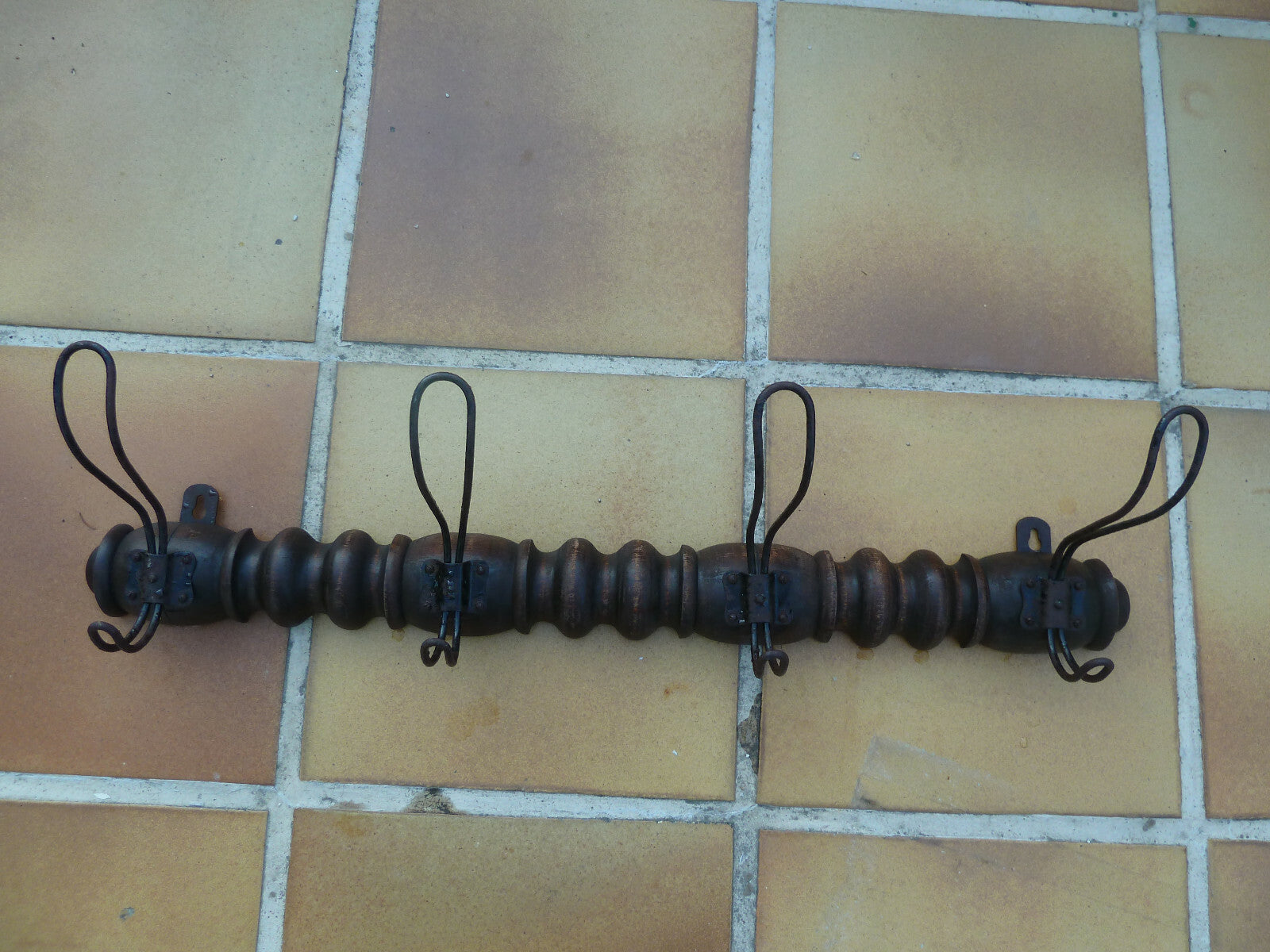 Rustique Ancien PORTE MANTEAUX bois tourné  Bistrot loft brasserie atelier deco