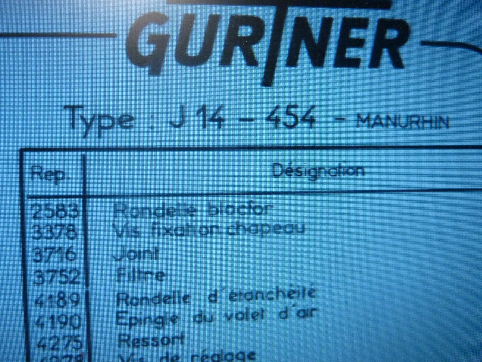 carburateur GURTNER J14 Manurhin 6420 tige volet d'air